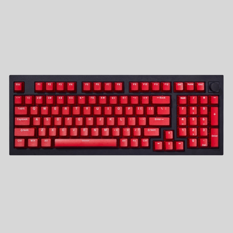 Leobog Carbon Ash & Flaming Red Keycap - The Masked Studio